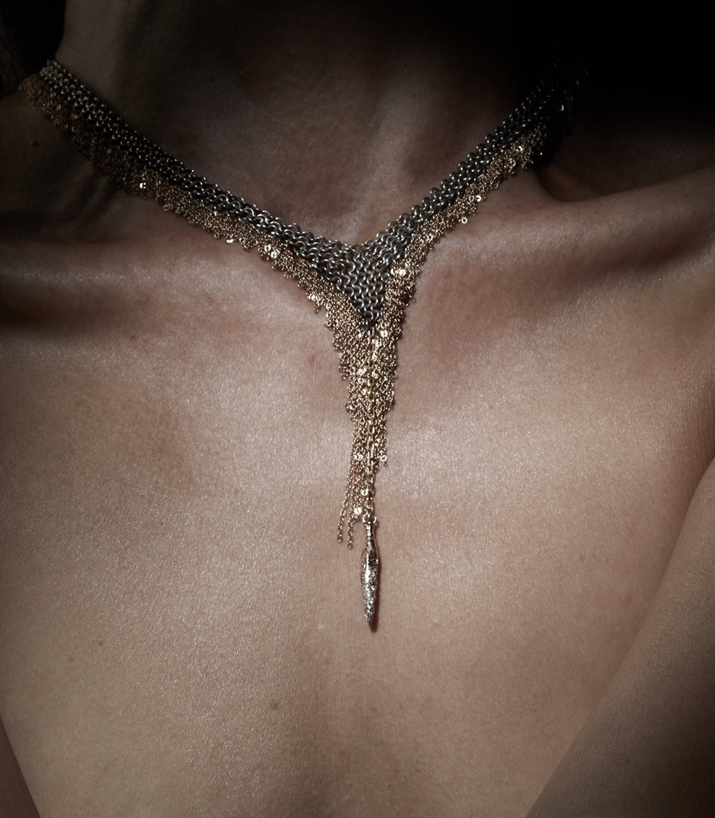 Gold Fringe Necklace