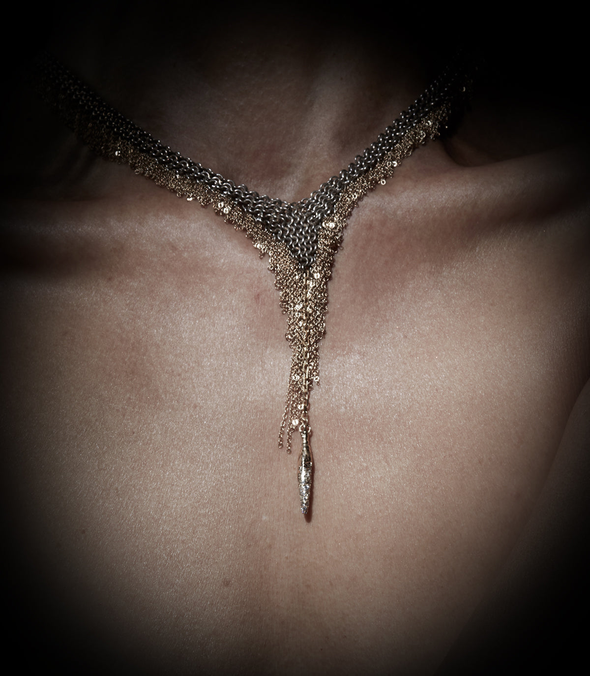 Gold Fringe Necklace