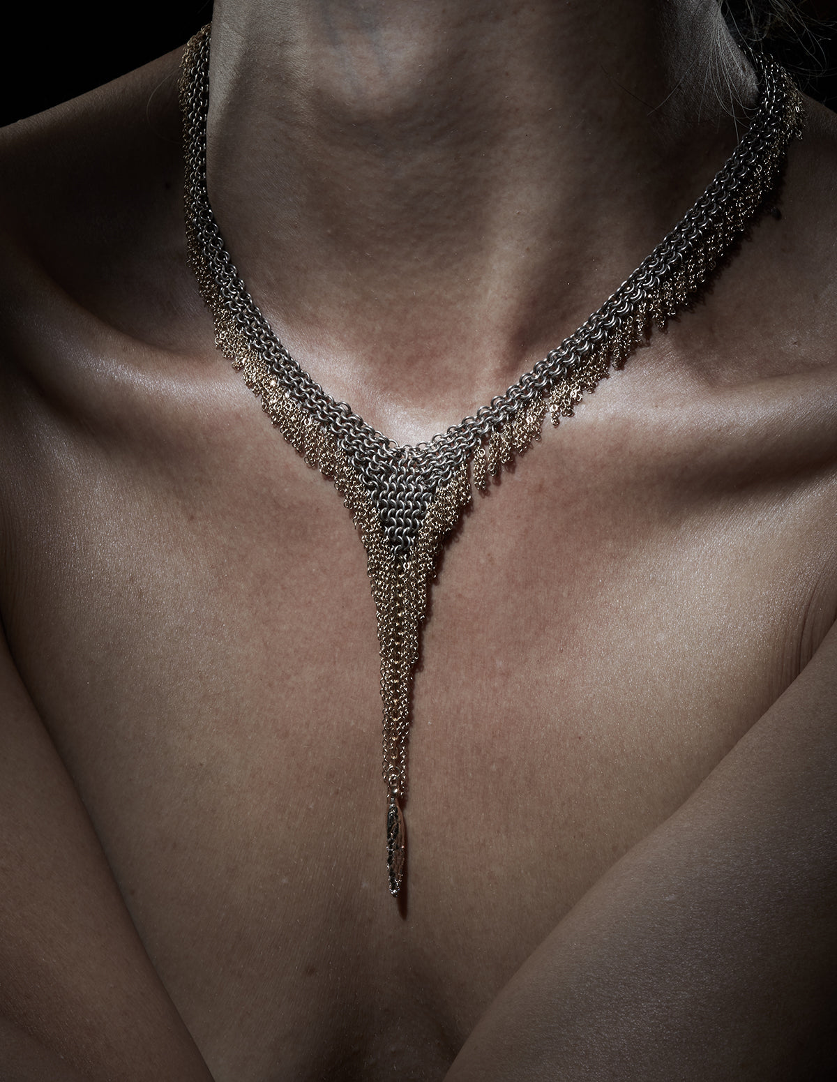 Gold Fringe Necklace